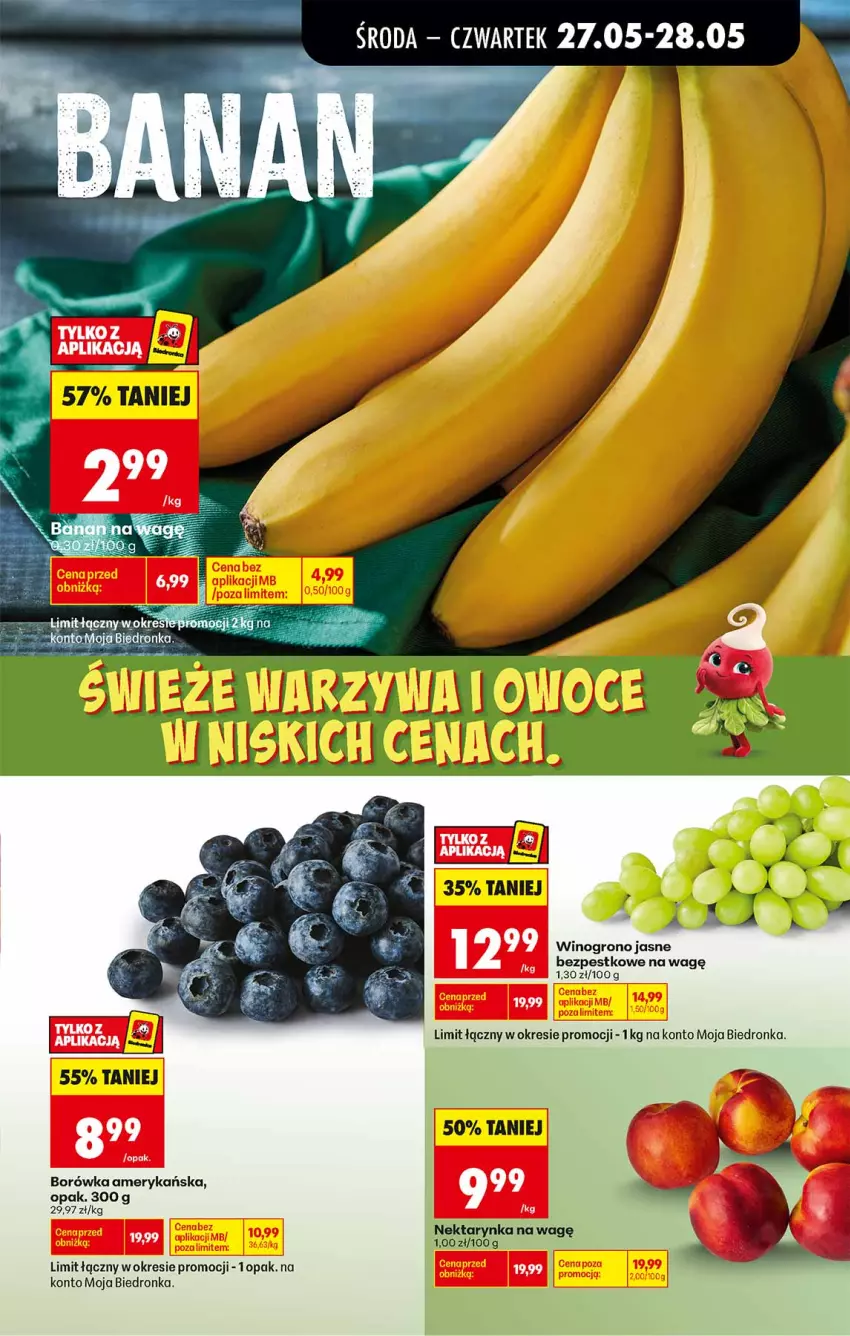 Gazetka promocyjna Biedronka - Od Środy - ważna 27.05 do 28.05.2026 - strona 23 - produkty: Borówka, Borówka amerykańska, Nektar, Nektarynka, Wino