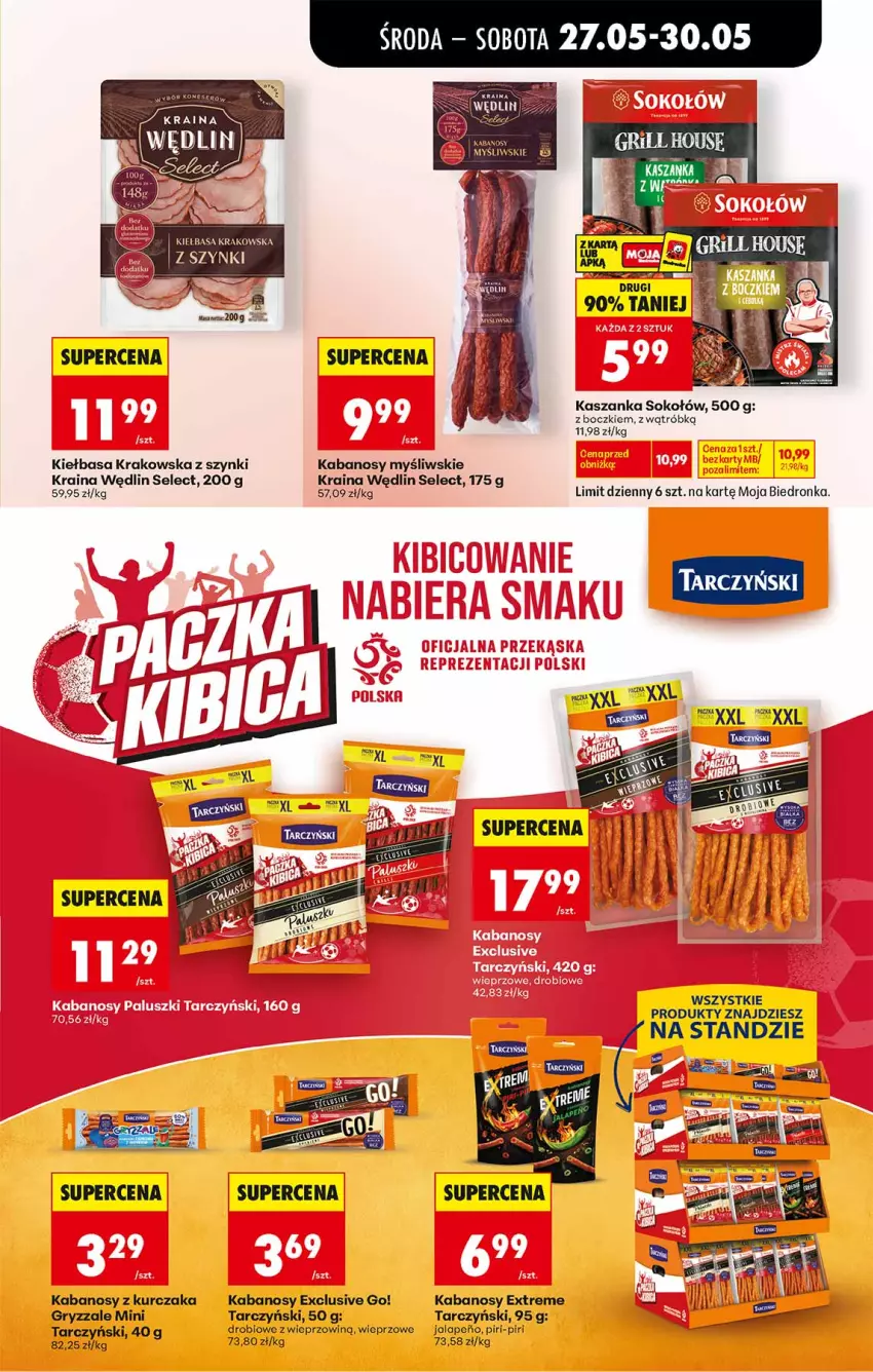 Gazetka promocyjna Biedronka - Od Środy - ważna 27.05 do 28.05.2026 - strona 35 - produkty: Fa, Gry, Kabanos, Kasza, Kaszanka, Kiełbasa, Kiełbasa krakowska, Kurczak, Sok, Sokołów, Tarczyński