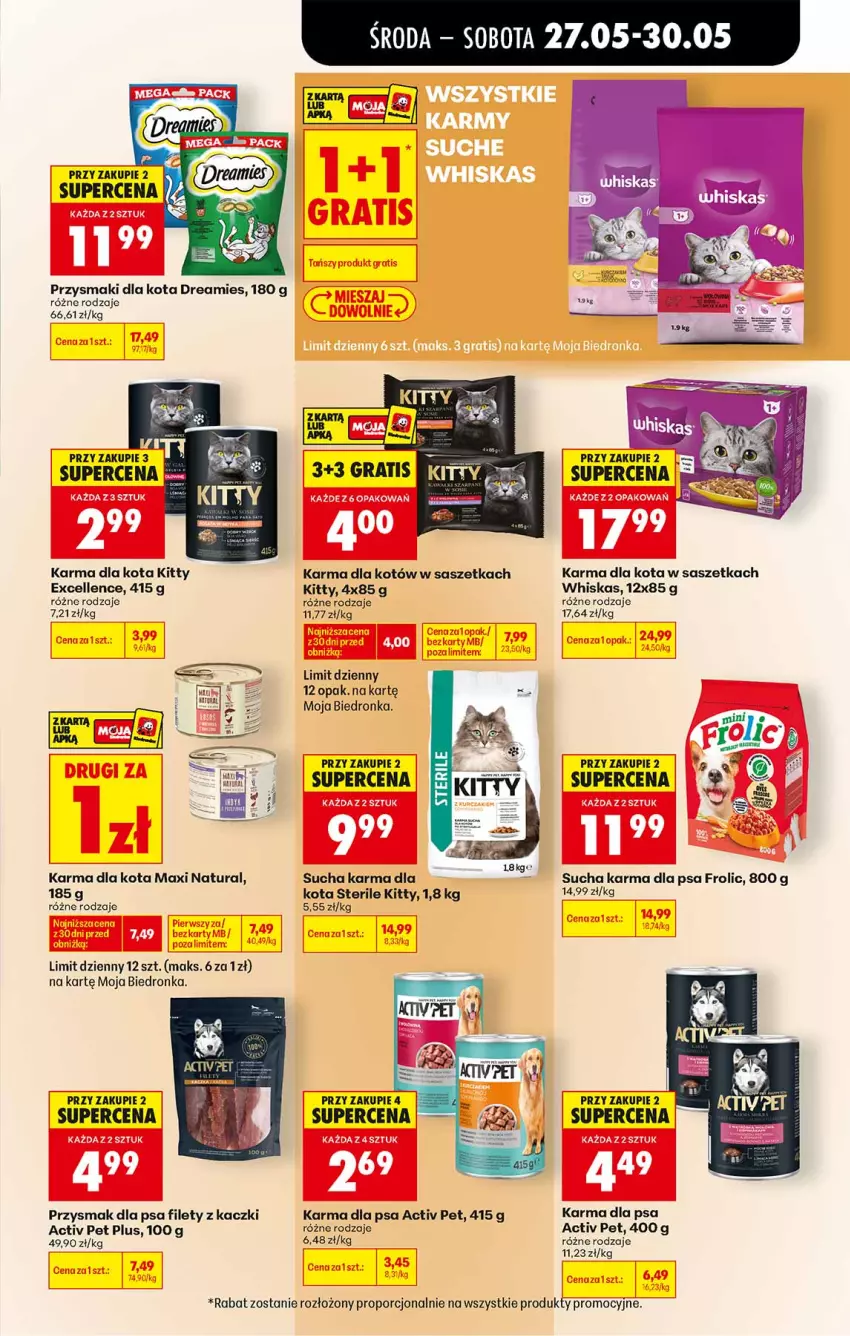 Gazetka promocyjna Biedronka - Od Środy - ważna 27.05 do 28.05.2026 - strona 55 - produkty: Por, Przysmak dla psa, Przysmaki, Sucha karma, Whiskas