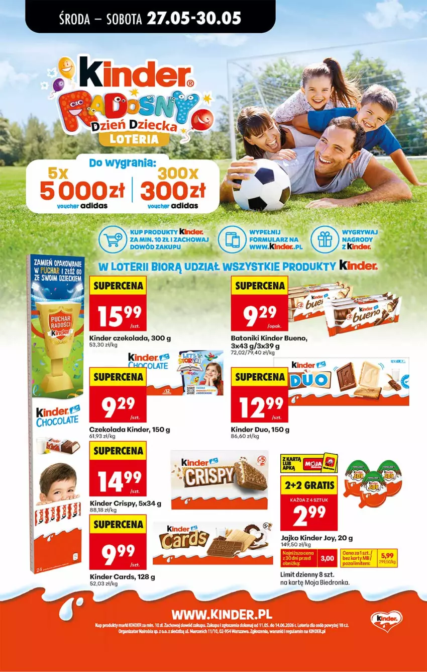 Gazetka promocyjna Biedronka - Od Środy - ważna 27.05 do 28.05.2026 - strona 67 - produkty: Adidas, Baton, Czekolada, Gry, Kinder, Kinder Bueno, Tonik