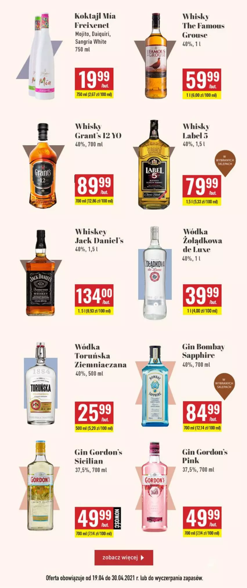 Gazetka promocyjna Biedronka - Czas na Toast - ważna 19.04 do 30.04.2021 - strona 3 - produkty: Fa, Gin, Gordon's, Gra, Jack Daniel's, Whiskey, Whisky, Wódka