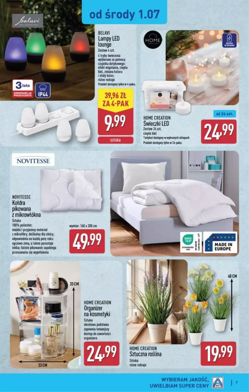 Gazetka promocyjna Aldi - Artykuły przemysłowe i tekstylia - ważna 01.07 do 04.07.2026 - strona 7 - produkty: Fa, Gin, Kołdra, Organizer, Por