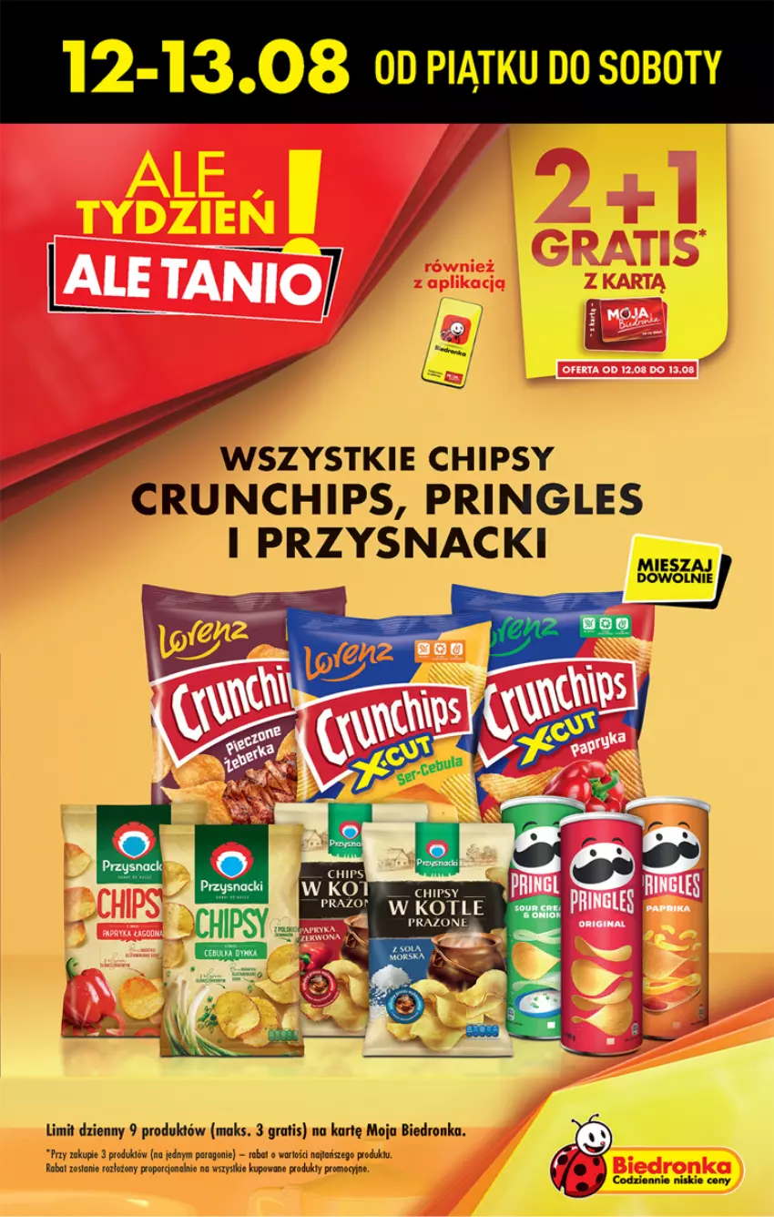 Gazetka promocyjna Biedronka - W tym tygodniu - ważna 11.08 do 17.08.2022 - strona 7 - produkty: Chipsy, Crunchips, Gra, Por, Pringles, Przysnacki