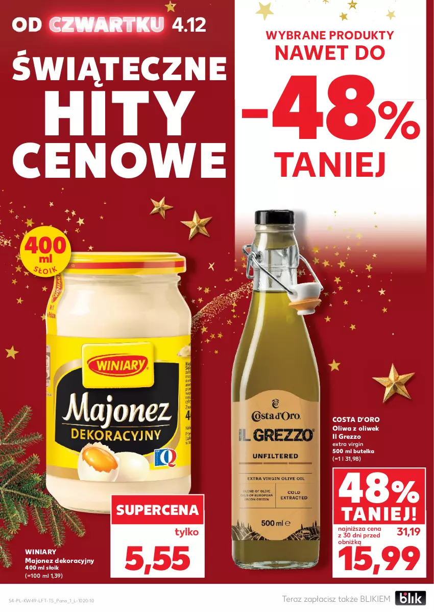 Gazetka promocyjna Kaufland - Gazetka tygodnia - ważna 04.12 do 09.12.2025 - strona 4 - produkty: Gin, Majonez, Oliwa, Oliwa z oliwek, Tera, Winiary