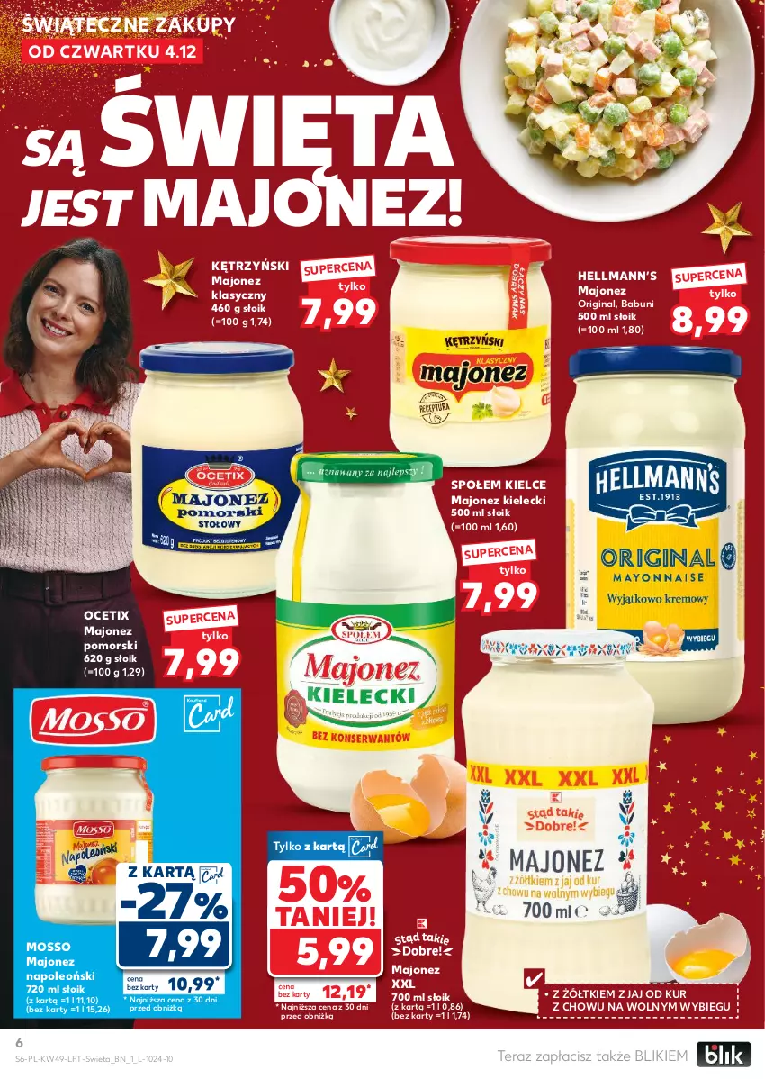 Gazetka promocyjna Kaufland - Gazetka tygodnia - ważna 04.12 do 09.12.2025 - strona 6 - produkty: Babuni, Gin, Hellmann’s, Majonez, Ocet, Oleo, Tera