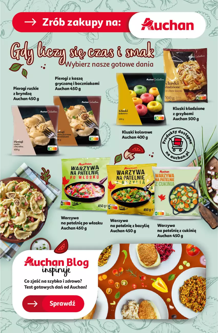 Gazetka promocyjna Auchan - Pewność Niskich Cen Hipermarket - ważna 19.09 do 25.09.2024 - strona 29 - produkty: Bazyl, Boczniak, Gry, Pierogi, Pur, Warzywa