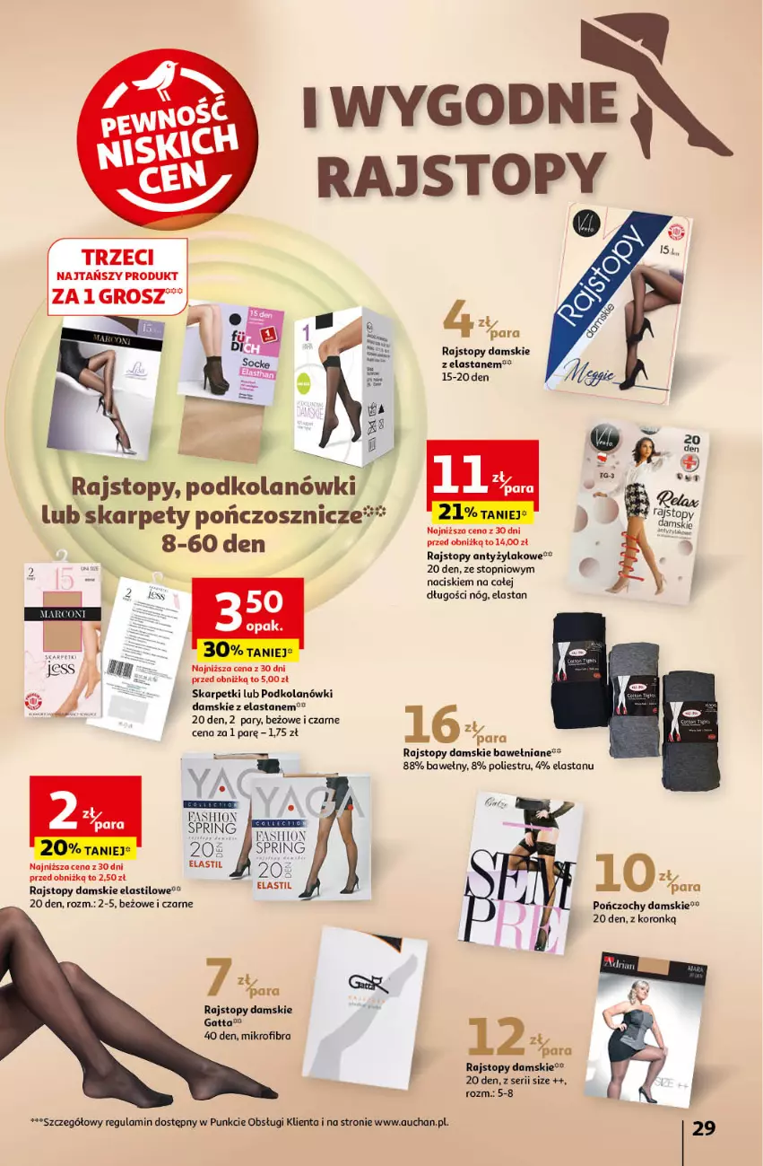 Gazetka promocyjna Auchan - Pewność Niskich Cen Hipermarket - ważna 19.09 do 25.09.2024 - strona 37 - produkty: Fa, Gatta, Karp, Pończochy, Rajstopy, Ser, Skarpetki, Top, Znicz