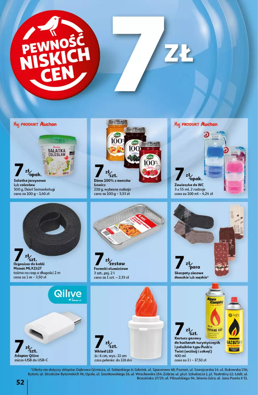 Gazetka promocyjna Auchan - Pewność Niskich Cen Hipermarket - ważna 19.09 do 25.09.2024 - strona 60 - produkty: Acer, Cars, Dżem, Foremki, Karp, Organizer, Sałat, Sałatka, Sos, Tusz, Zawieszka do wc