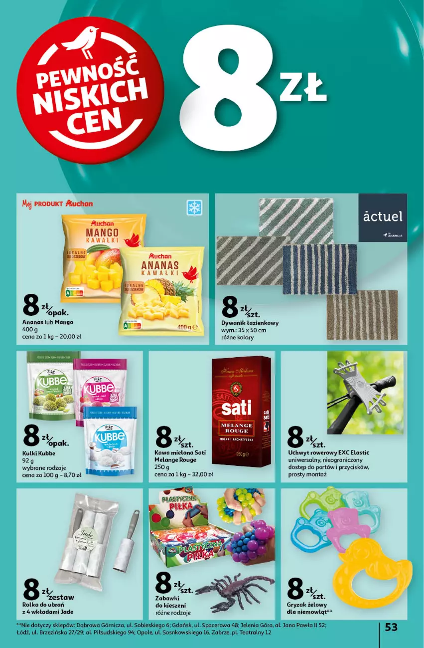 Gazetka promocyjna Auchan - Pewność Niskich Cen Hipermarket - ważna 19.09 do 25.09.2024 - strona 61 - produkty: Acer, Ananas, Dywan, Dywanik, Dywanik łazienkowy, Gra, Gry, Kawa, Kawa mielona, Mango, Por, Rower, Sati, Sos