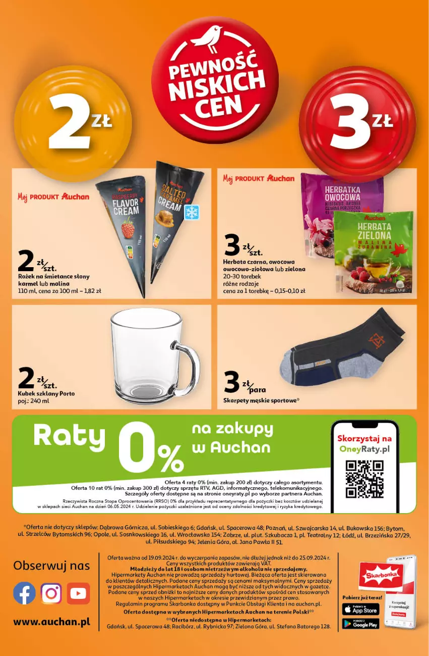 Gazetka promocyjna Auchan - Pewność Niskich Cen Hipermarket - ważna 19.09 do 25.09.2024 - strona 64 - produkty: Acer, Cars, Fa, Gra, Herbata, Herbata czarna, Karp, Kubek, Por, Sos, Sport, Tera, Top