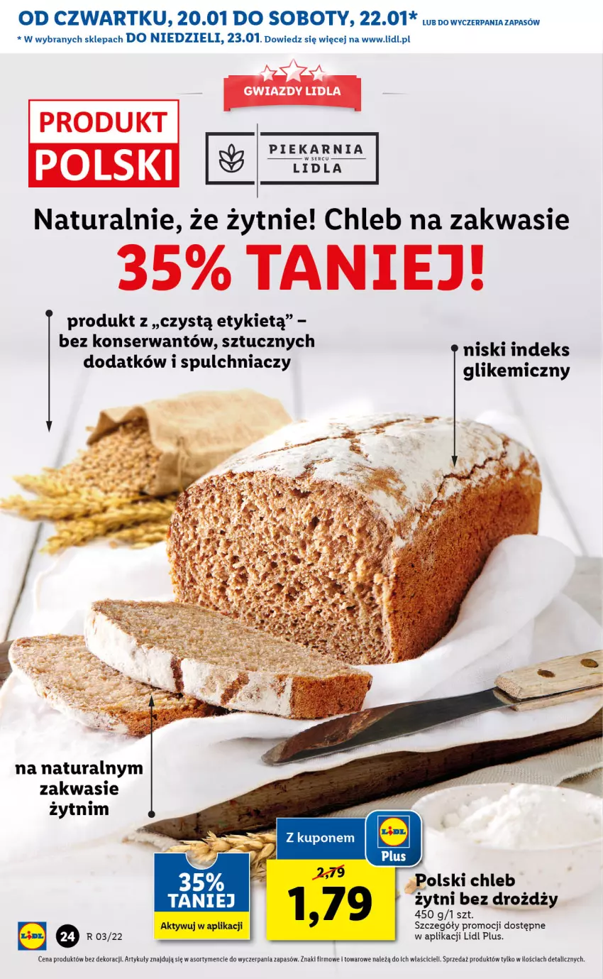 Gazetka promocyjna Lidl - GAZETKA - ważna 20.01 do 23.01.2022 - strona 24 - produkty: Chleb, Ser