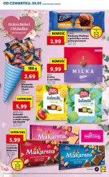 Gazetka promocyjna Lidl - GAZETKA - Gazetka - ważna od 23.01 do 23.01.2022 - strona 17 - produkty: Praliny, Czekolada mleczna, Czekolada, Galaretki, E. Wedel, Gala, Mango, Biszkopty, Milka, Mieszanka wedlowska