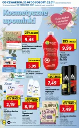 Gazetka promocyjna Lidl - GAZETKA - Gazetka - ważna od 23.01 do 23.01.2022 - strona 20 - produkty: Krem do twarzy, Eveline, Dezodorant, Mleczko do ciała, Adidas, Dove, Mleczko, Mars, Szampon, Garnier, Mydło, Woda
