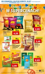 Gazetka promocyjna Lidl - GAZETKA - Gazetka - ważna od 23.01 do 23.01.2022 - strona 45 - produkty: Hummus, Lajkonik, Mus, Gra, Grissini, Chipsy, LG