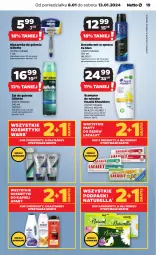 Gazetka promocyjna Netto - Artykuły spożywcze - Gazetka - ważna od 13.01 do 13.01.2024 - strona 19 - produkty: Naturell, Gra, Dezodorant, Szynka, Lacalut, Szampon, Podpaski, Gillette, Maszynka, Maszynka do golenia, Naturella, Fa