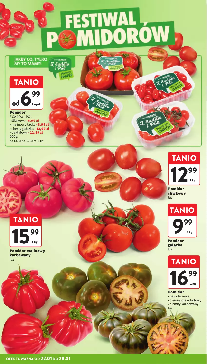 Gazetka promocyjna Intermarche - Gazetka promocyjna - ważna 22.01 do 28.01.2026 - strona 14 - produkty: Pomidor malinowy, Ser