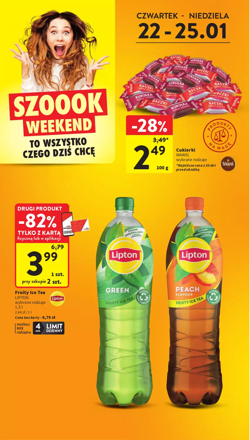 Gazetka promocyjna Intermarche - Gazetka promocyjna - ważna 22.01 do 28.01.2026 - strona 4 - produkty: Cukier, Cukierki, Ice tea, Lipton, Wawel