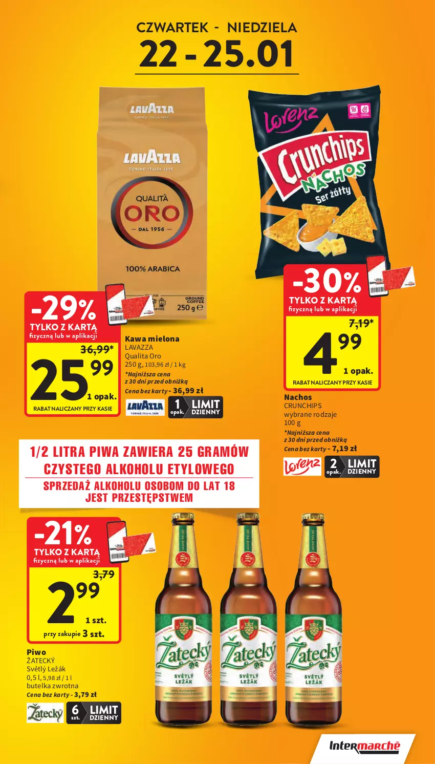 Gazetka promocyjna Intermarche - Gazetka promocyjna - ważna 22.01 do 28.01.2026 - strona 5 - produkty: Crunchips, Gra, Kawa, Kawa mielona, Lavazza, Piwa, Piwo