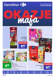 Gazetka promocyjna Carrefour - Gazetka Okazje Maja - Gazetka - ważna od 29.05 do 29.05.2021 - strona 1 - produkty: Ser, Zott, Zottarella, Madej Wróbel, Kosz, Mleczko, Ptasie mleczko, Kabanos