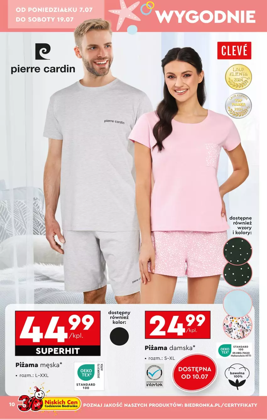 Gazetka promocyjna Biedronka - Okazje Tygodnia - ważna 07.07 do 19.07.2025 - strona 12 - produkty: K2, Pierre Cardin, Piżama, Wełna