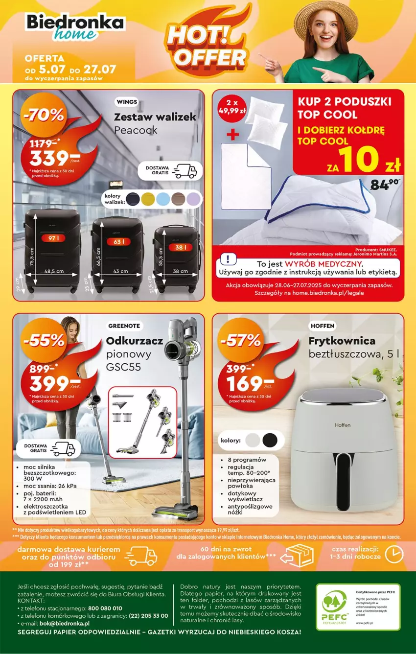 Gazetka promocyjna Biedronka - Okazje Tygodnia - ważna 07.07 do 19.07.2025 - strona 46 - produkty: Gra, Kosz, Odkurzacz, Papier, Szczotka, Telefon