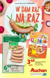 Gazetka promocyjna Auchan - W sam raz na raz Hipermarkety - Gazetka - ważna od 08.09 do 08.09.2021 - strona 1 - produkty: Drobimex, Parówki