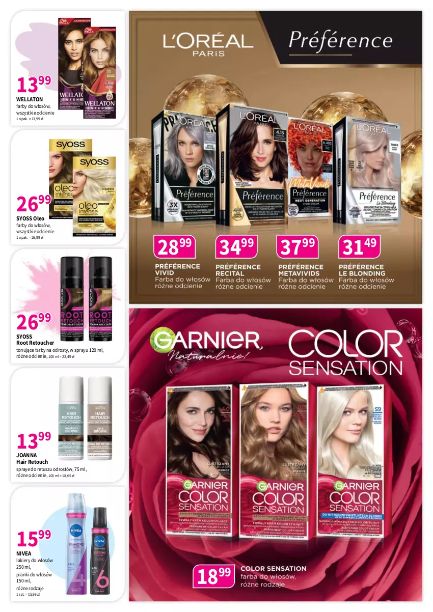 Gazetka promocyjna Drogerie Polskie - Gazetka - ważna 12.09 do 30.09.2025 - strona 4 - produkty: Fa, Joanna, Lakier, Nivea, Oleo, Syoss, Tusz, Wella
