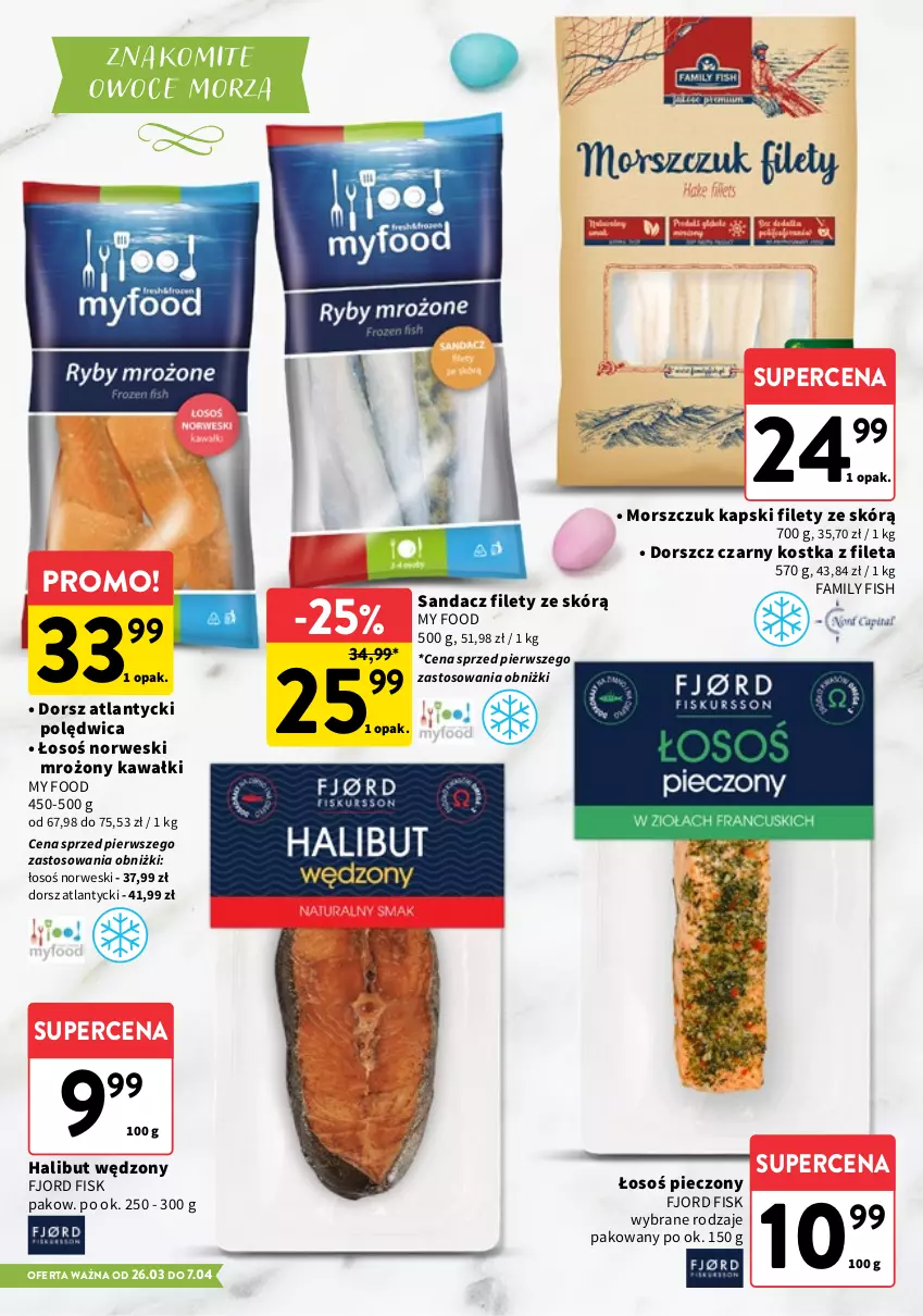 Gazetka promocyjna Intermarche - Katalog Delikatesy - ważna 26.03 do 07.04.2026 - strona 10 - produkty: Dorsz, Fa, Halibut, Kawa, Owoce, Owoce morza, Piec, Polędwica, Sandacz, Sandacz filet