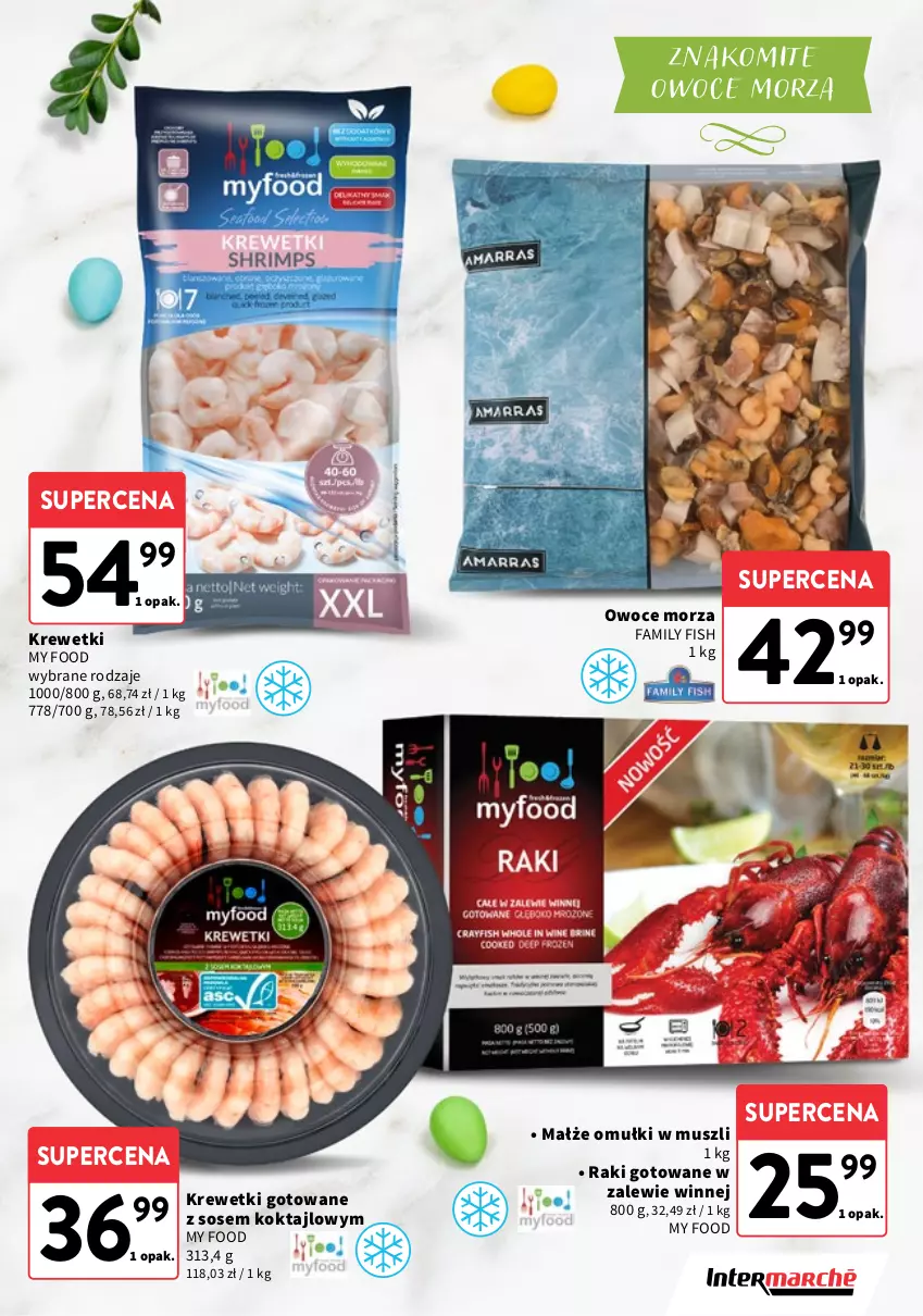 Gazetka promocyjna Intermarche - Katalog Delikatesy - ważna 26.03 do 07.04.2026 - strona 9 - produkty: Fa, Krewetki, Małże, Mus, Owoce, Owoce morza, Sos