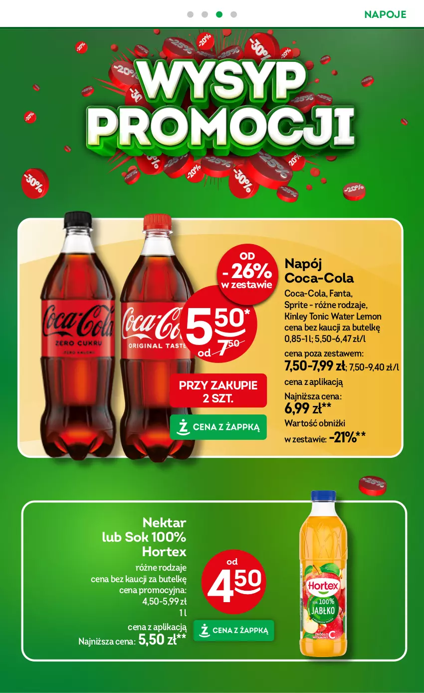 Gazetka promocyjna Żabka - ważna 05.11 do 18.11.2025 - strona 12 - produkty: Coca-Cola, Fa, Fanta, Hortex, Napój, Napoje, Nektar, Sok, Sprite