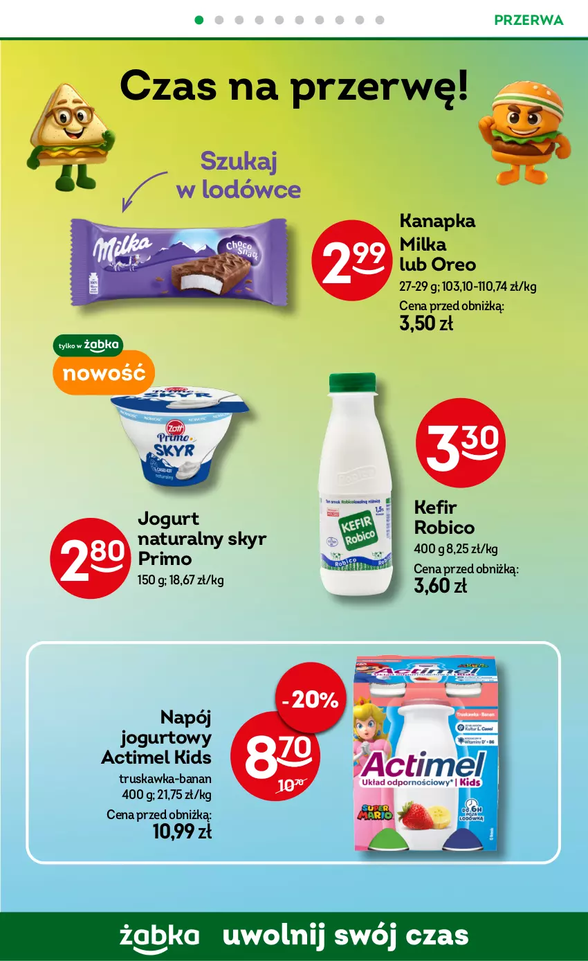 Gazetka promocyjna Żabka - ważna 05.11 do 18.11.2025 - strona 48 - produkty: Actimel, BIC, Jogurt, Jogurt naturalny, Kefir, Milka, Napój, Napój jogurtowy, Oreo, Robico