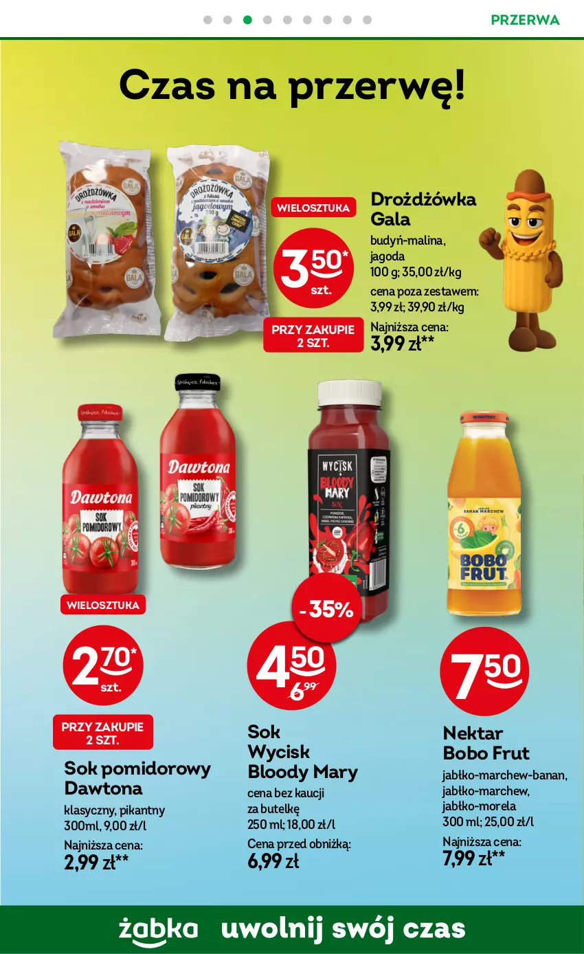 Gazetka promocyjna Żabka - ważna 05.11 do 18.11.2025 - strona 50 - produkty: Budyń, Dawtona, Gala, Morela, Nektar, Sok, Sok pomidorowy