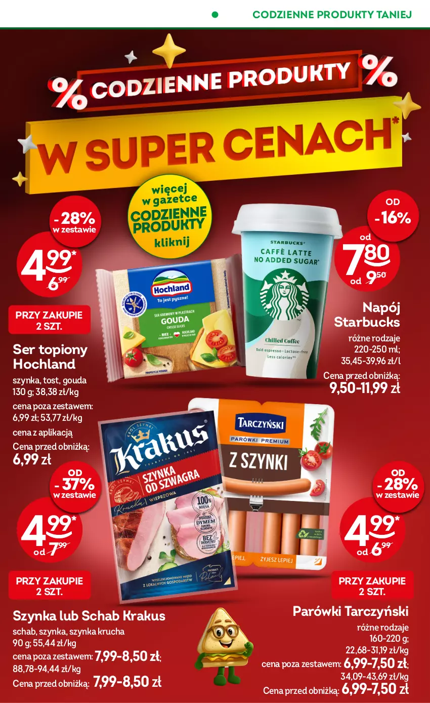 Gazetka promocyjna Żabka - ważna 05.11 do 18.11.2025 - strona 8 - produkty: Gouda, Hochland, Krakus, Napój, Parówki, Ser, Ser topiony, Szynka, Tarczyński, Top