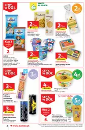 Gazetka promocyjna Auchan - Gazetka Ceny w dół Część 1 Supermarket Auchan - Gazetka - ważna od 10.01 do 10.01.2024 - strona 2 - produkty: Lubisie, Makaron, Top, Ser, Mus, Napój energetyczny, Bell, Wafle, Serek, Bagietka, Margaryna, Bella, Jogobella, Napój