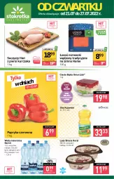 Gazetka promocyjna Stokrotka - Supermarket - Gazetka - ważna od 27.07 do 27.07.2022 - strona 1 - produkty: Kurczak, Kujawski, Filet z piersi kurczaka, Papryka czerwona, Papryka, Lody, Woda mineralna, Woda, Olej