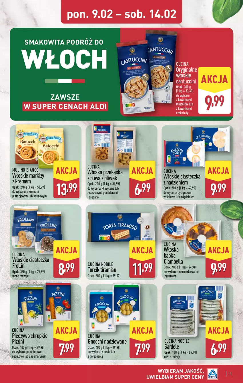 Gazetka promocyjna Aldi - Pełna oferta - ważna 09.02 do 14.02.2026 - strona 11 - produkty: Babka, Bell, Bella, Chrupki, Gin, Gnocchi, Jogurt, Kakao, Kawa, Pesto, Piec, Pieczywo, Pieczywo chrupkie, Smakowita