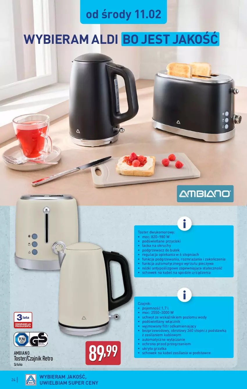 Gazetka promocyjna Aldi - Pełna oferta - ważna 09.02 do 14.02.2026 - strona 24 - produkty: Czajnik, Grzałka, Piec, Silan, Top, Toster