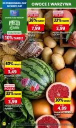 Gazetka promocyjna Lidl - GAZETKA - Gazetka - ważna od 31.07 do 31.07.2024 - strona 14 - produkty: Warzywa, Ser, Ziemniaki, Sałat, Brzoskwinie, Owoce, Chleb, Arbuz, Grejpfrut