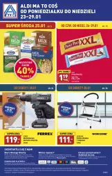 Gazetka promocyjna Aldi - Pełny katalog - Gazetka - ważna od 29.01 do 29.01.2023 - strona 36 - produkty: Top, Por, Drabina, Prince Polo, O nas, Tarka, Wkręt, Wkrętarka, Biuro, Akumulator