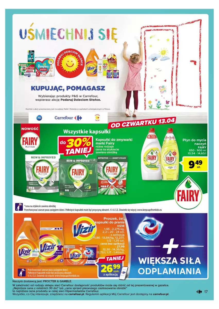Gazetka promocyjna Carrefour - Gazetka Carrefour - ważna 11.04 do 22.04.2023 - strona 19 - produkty: Dzieci, Fa, LG, Vizir