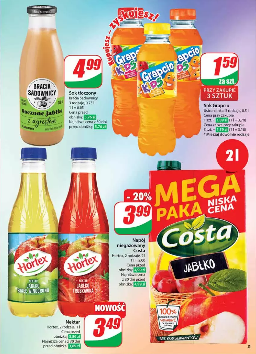 Gazetka promocyjna Dino - Gazetka 41 / 2024 - ważna 09.10 do 15.10.2024 - strona 3 - produkty: Gra, Hortex, Nektar, Ser, Sok, Wino