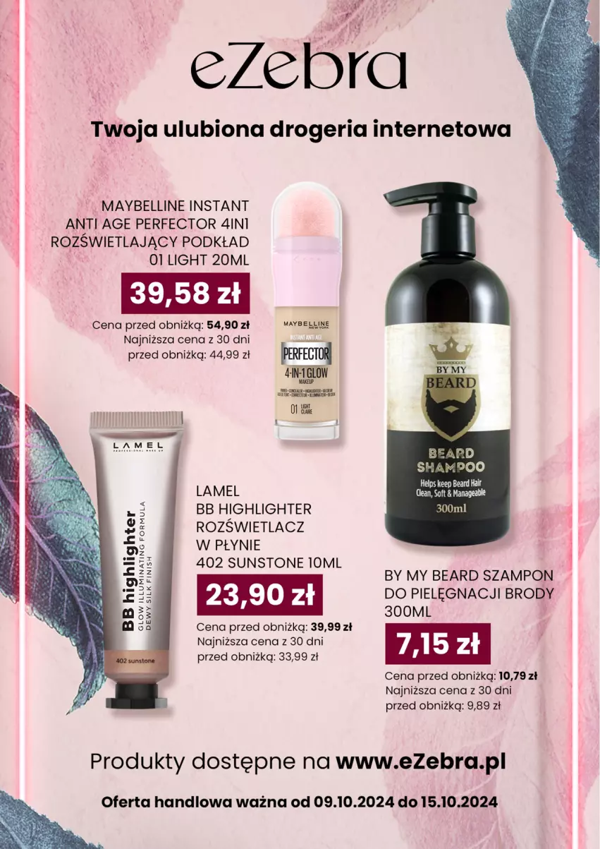 Gazetka promocyjna Dino - Gazetka 41 / 2024 - ważna 09.10 do 15.10.2024 - strona 64 - produkty: Bell, Maybelline, Podkład, Rozświetlacz, Szampon