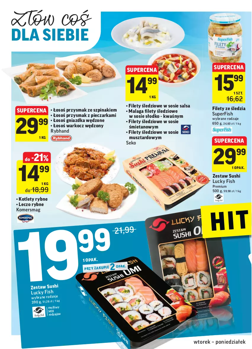 Gazetka promocyjna Intermarche - Gazetka promocyjna - ważna 08.02 do 14.02.2022 - strona 20 - produkty: Koc, Kotlet, Mus, Piec, Pieczarka, Salsa, SEKO, Sos, Sushi, Szpinak