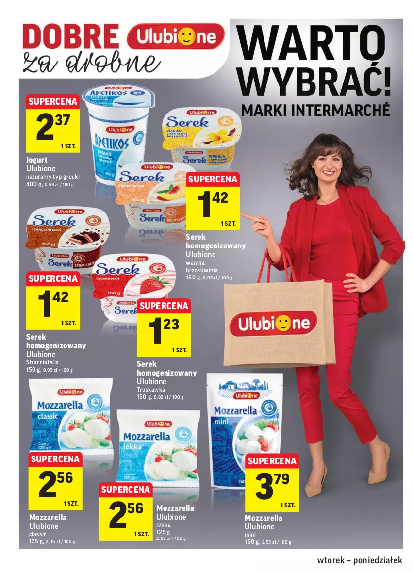 Gazetka promocyjna Intermarche - Gazetka promocyjna - ważna 08.02 do 14.02.2022 - strona 24 - produkty: Jogurt, Mozzarella, Ser, Serek, Serek homogenizowany