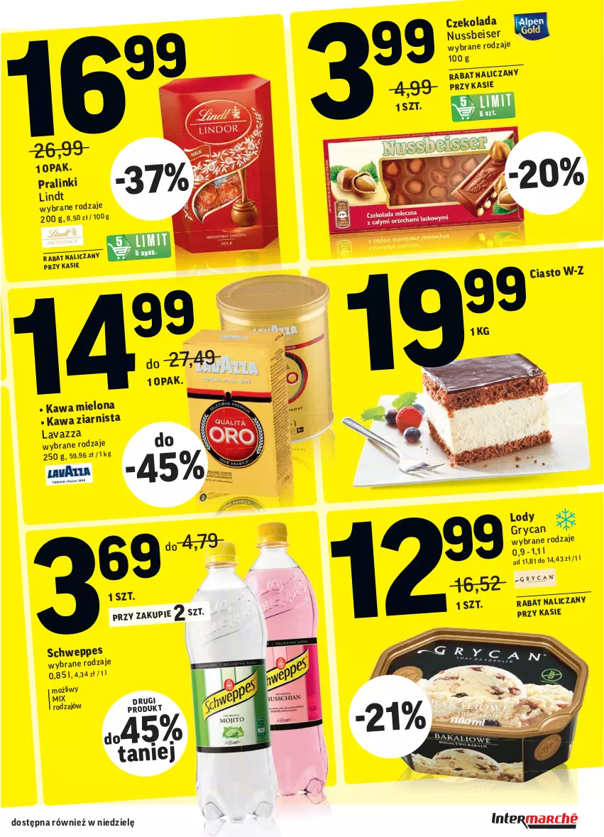 Gazetka promocyjna Intermarche - Gazetka promocyjna - ważna 08.02 do 14.02.2022 - strona 38 - produkty: Czekolada, Gry, Kawa, Kawa mielona, Kawa ziarnista, Lindt, Lody, Schweppes, Ser