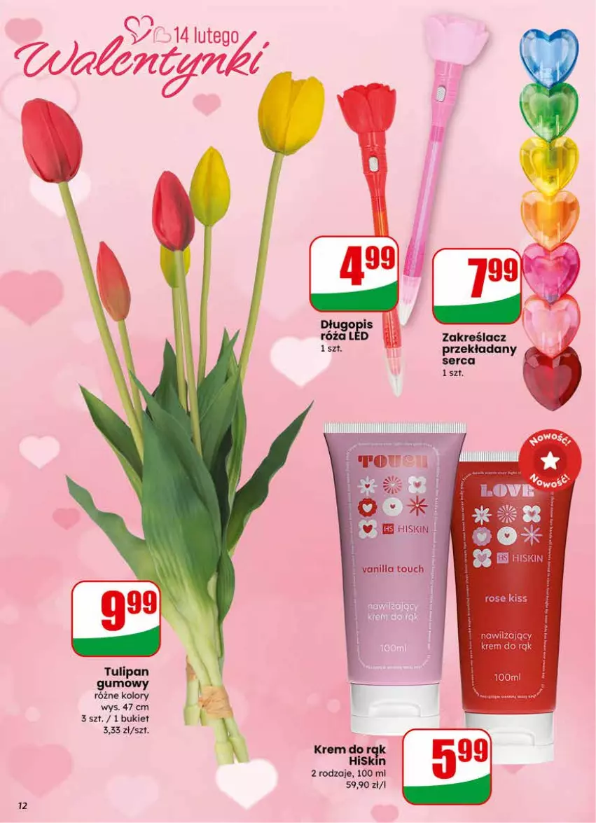 Gazetka promocyjna Dino - Gazetka 07 / 2026 - ważna 11.02 do 17.02.2026 - strona 12 - produkty: Bukiet, Krem do rąk, Ser, Tulipan