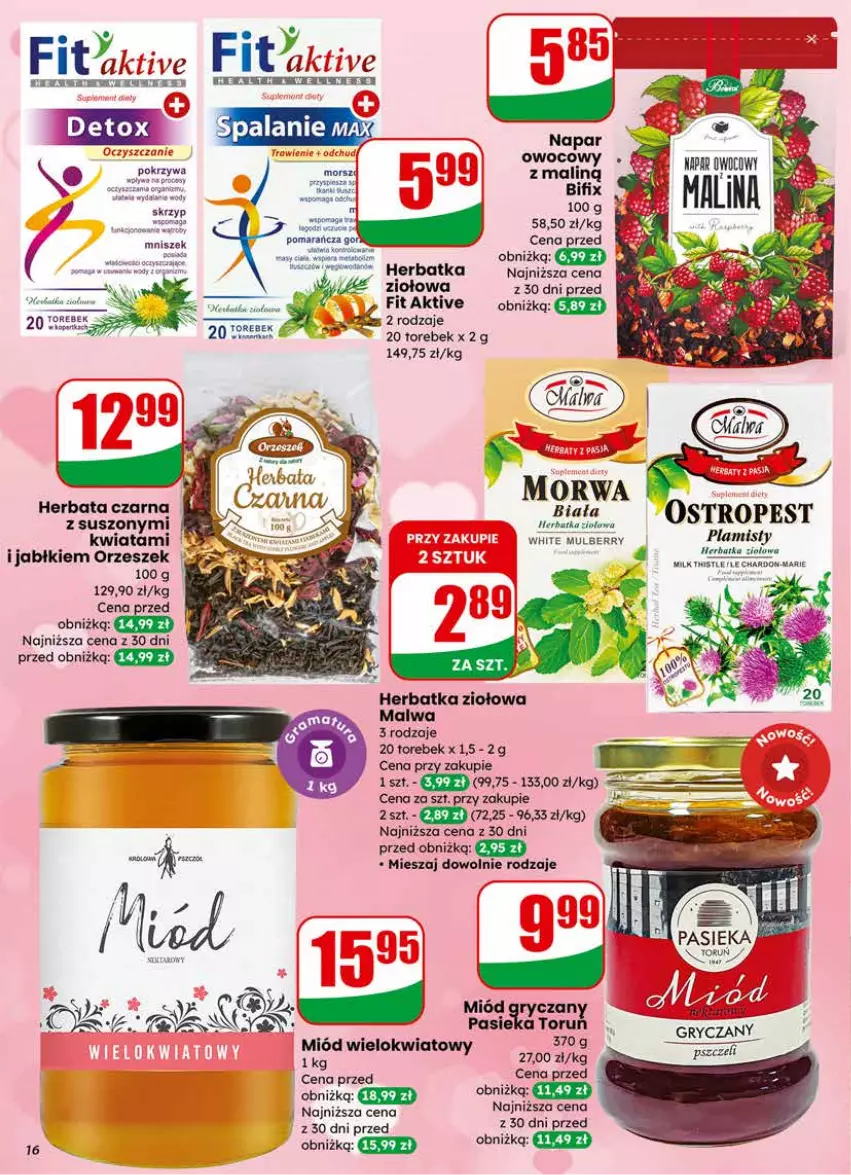 Gazetka promocyjna Dino - Gazetka 07 / 2026 - ważna 11.02 do 17.02.2026 - strona 16 - produkty: Gry, Herbata, Herbata czarna, Miód, Ostropes