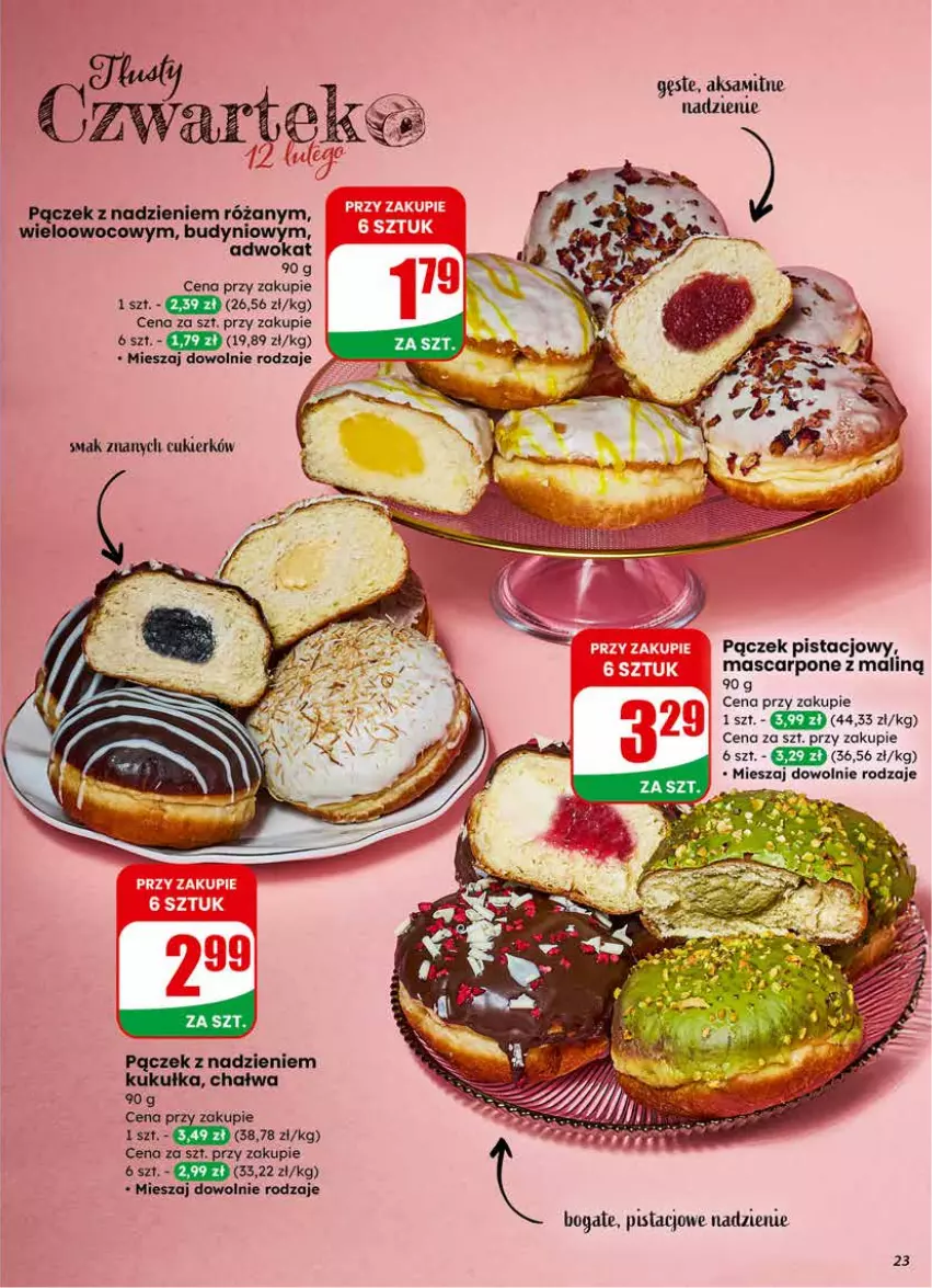Gazetka promocyjna Dino - Gazetka 07 / 2026 - ważna 11.02 do 17.02.2026 - strona 23 - produkty: Chałwa, Cukier, Mascarpone, Pączek, Róża