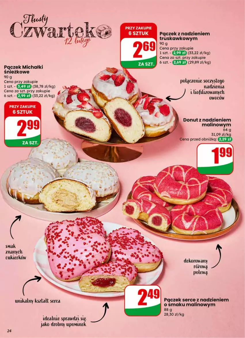Gazetka promocyjna Dino - Gazetka 07 / 2026 - ważna 11.02 do 17.02.2026 - strona 24 - produkty: Donut, Michałki, Pączek, Ser