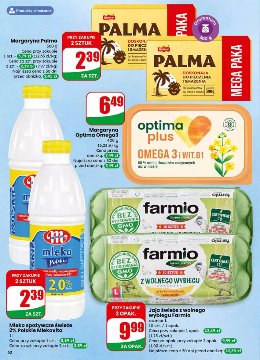 Gazetka promocyjna Dino - Gazetka 07 / 2026 - ważna 11.02 do 17.02.2026 - strona 52 - produkty: Fa, Jaja, Karmi, Koc, Margaryna, Mleko, Mlekovita, Optima, Palma, Piec, Ser